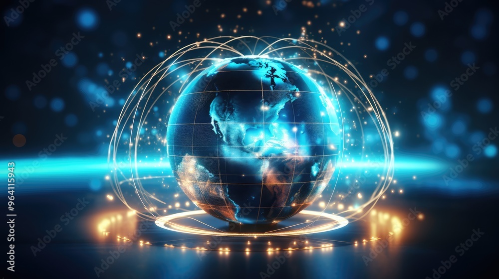 Obraz premium Digital Connections around the World