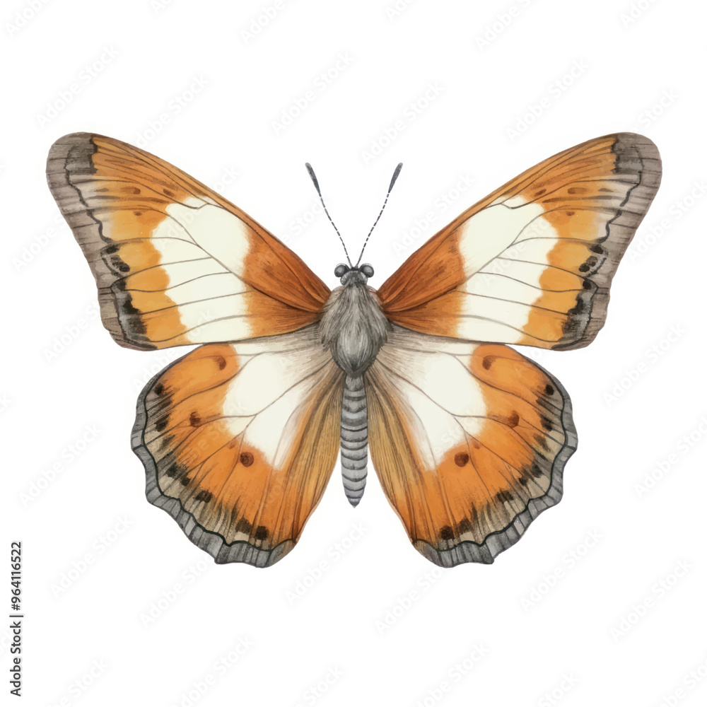 Fototapeta premium Butterfly drawing animal insect.