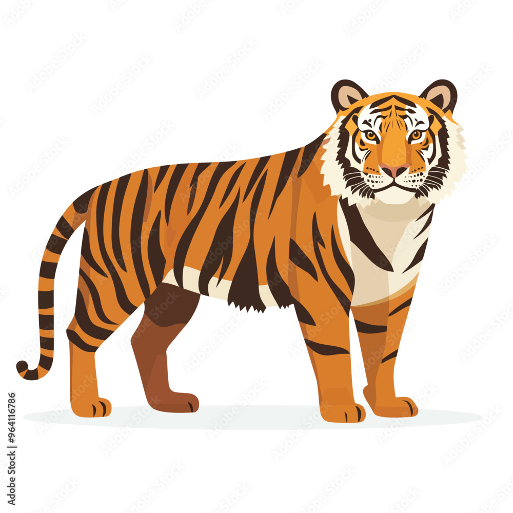 Obraz premium Tiger vector isolated