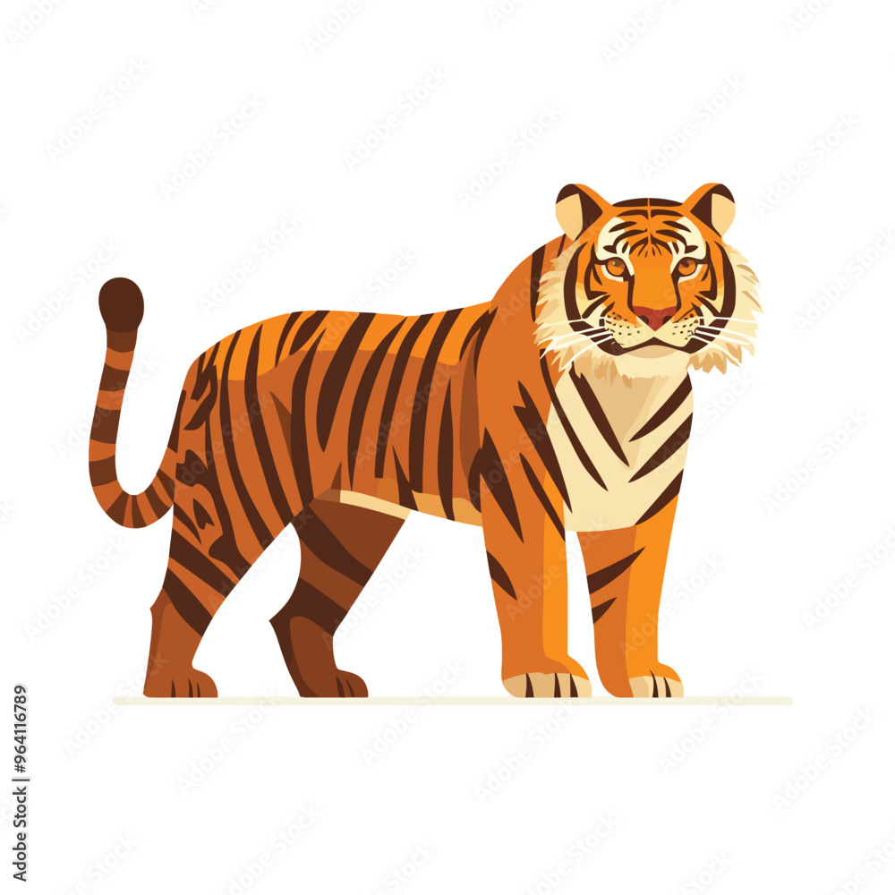 Fototapeta premium Tiger vector isolated