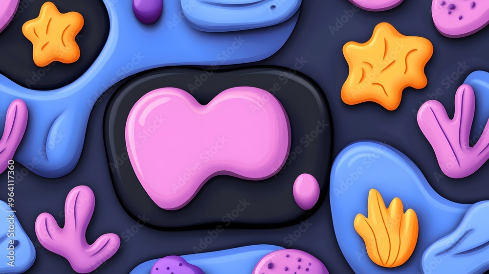 Abstract Colorful 3D Shapes Pattern Background Abstract Colorful 3D Shapes Pattern Background