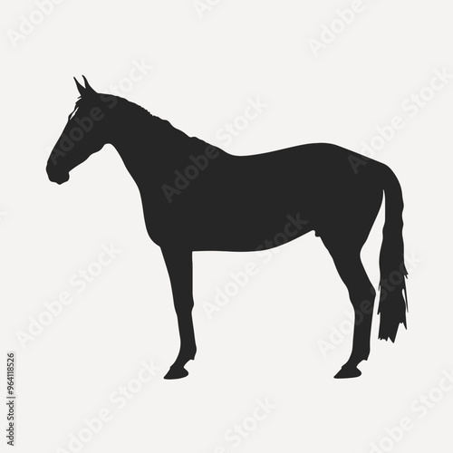 Elegant horse silhouette art