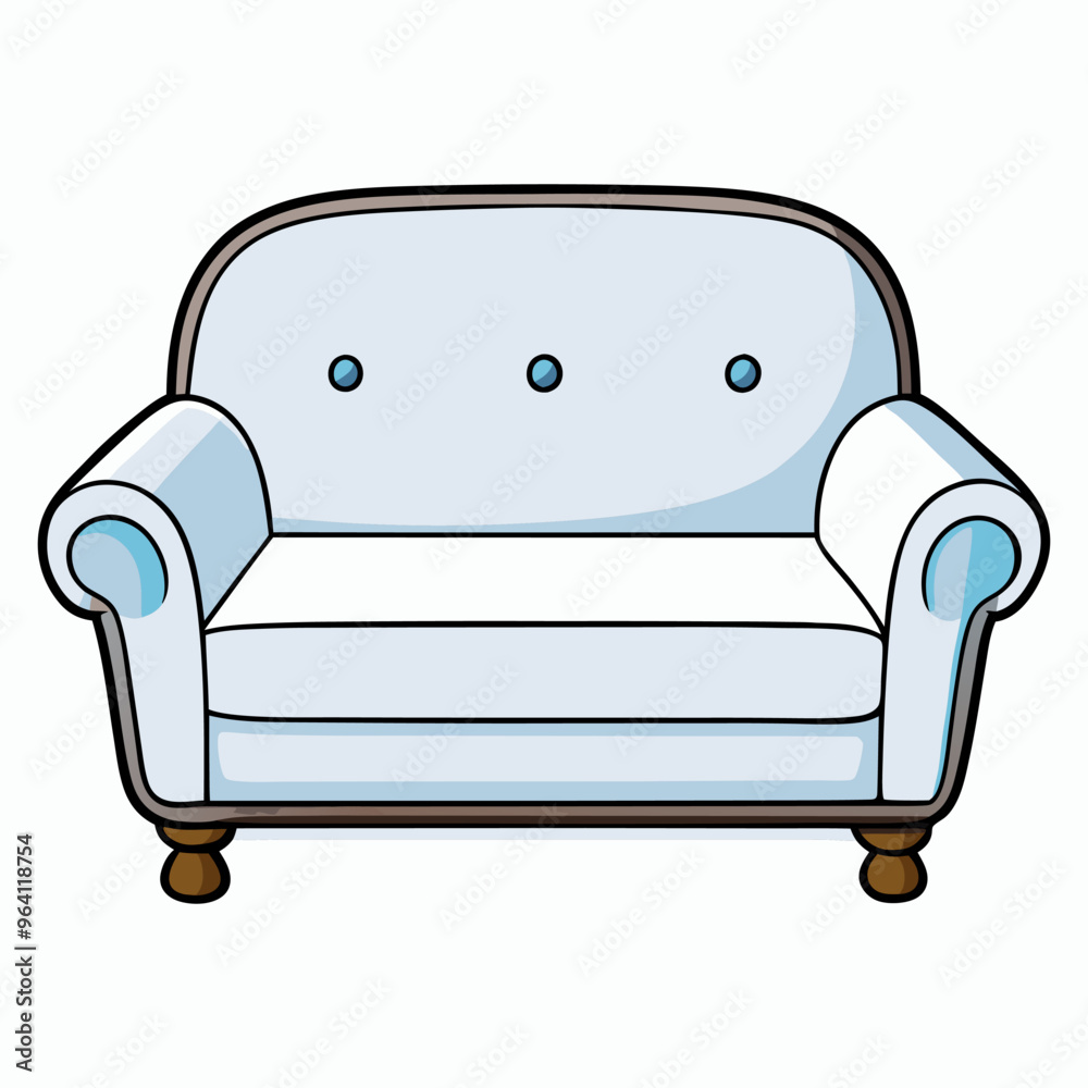 Sofa vector illustration isolated on white Sofa vector illustration isolated on white