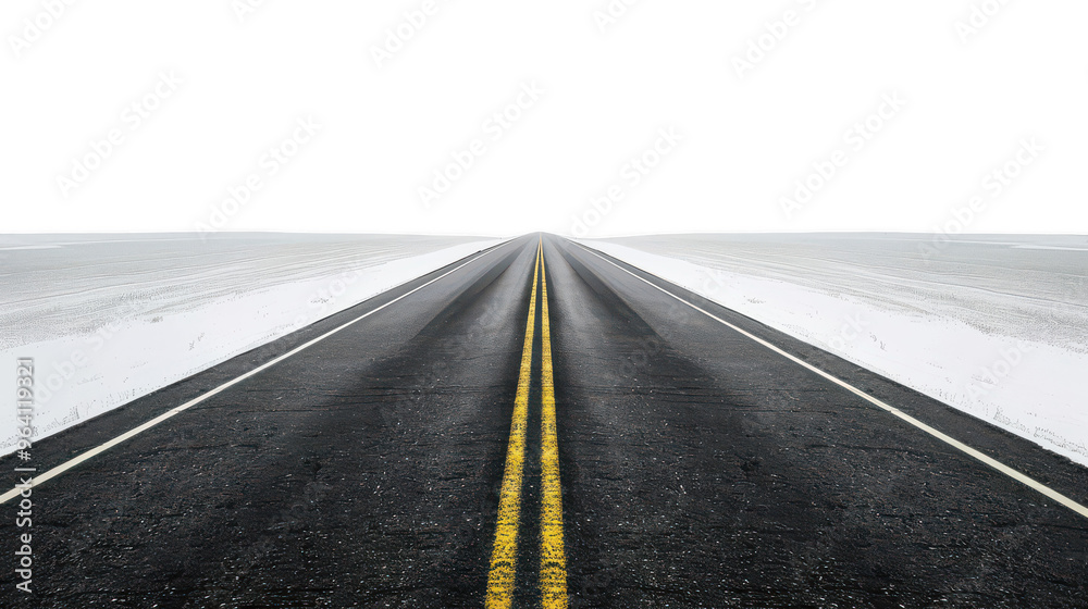 Fototapeta premium Road to personal destiny ,isolated on a pure white background
