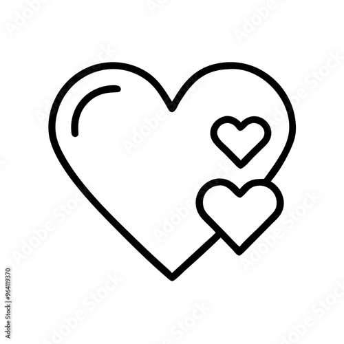 Heart within Heart Icon,  love symbol