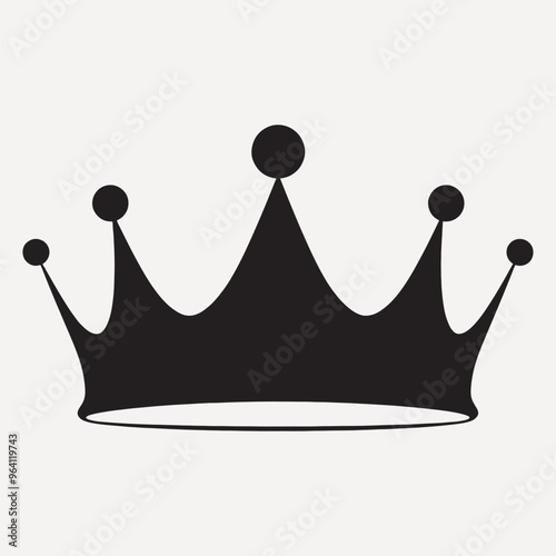 Elegant black crown silhouette