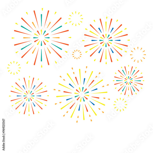fireworks with stars and sp...