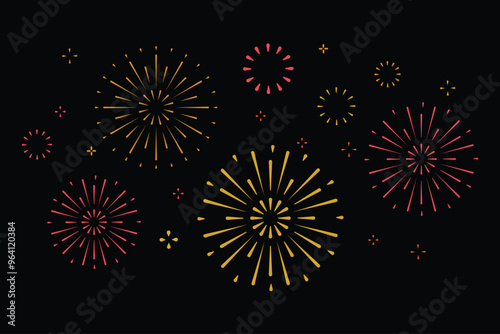 2025 new year decoration, vector illustration