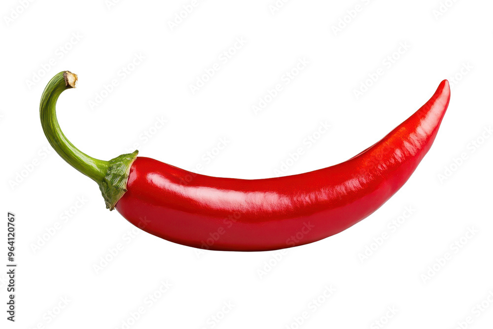 Vibrant red chili pepper with a curved shape, perfect for adding spice to dishes and enhancing flavors in culinary creations. Vibrant red chili pepper with a curved shape, perfect for adding spice to dishes and enhancing flavors in culinary creations.