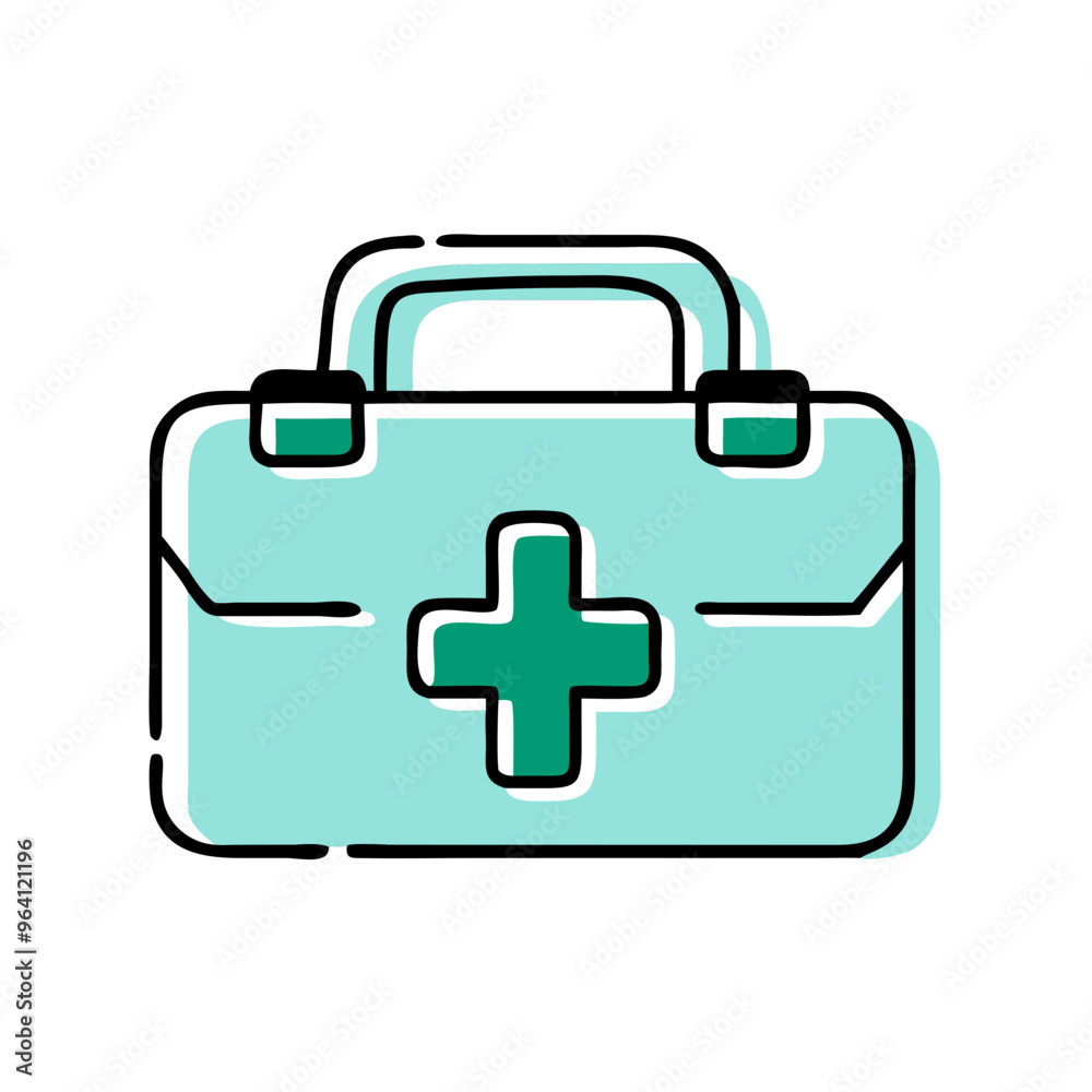 Mobile First Aid Kit Icon, Medical Suitcase Symbol Mobile First Aid Kit Icon, Medical Suitcase Symbol