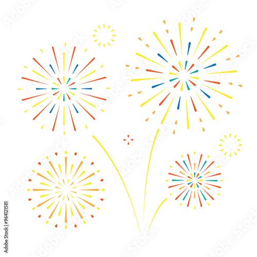 fireworks with stars and sp...