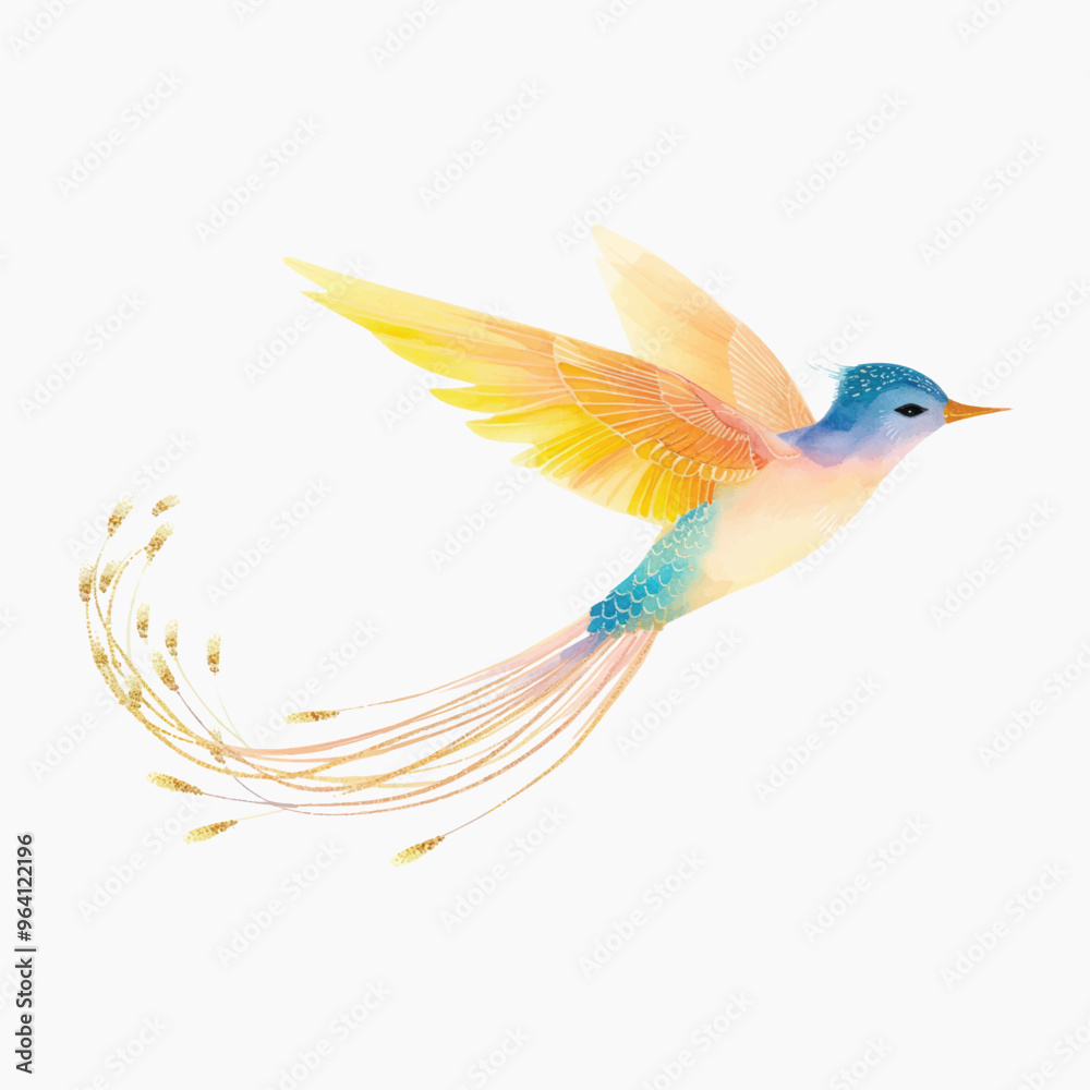 Obraz premium Colorful bird flying gracefully