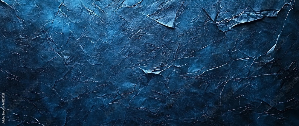 Textured Blue Background with Subtle Creases and Depth