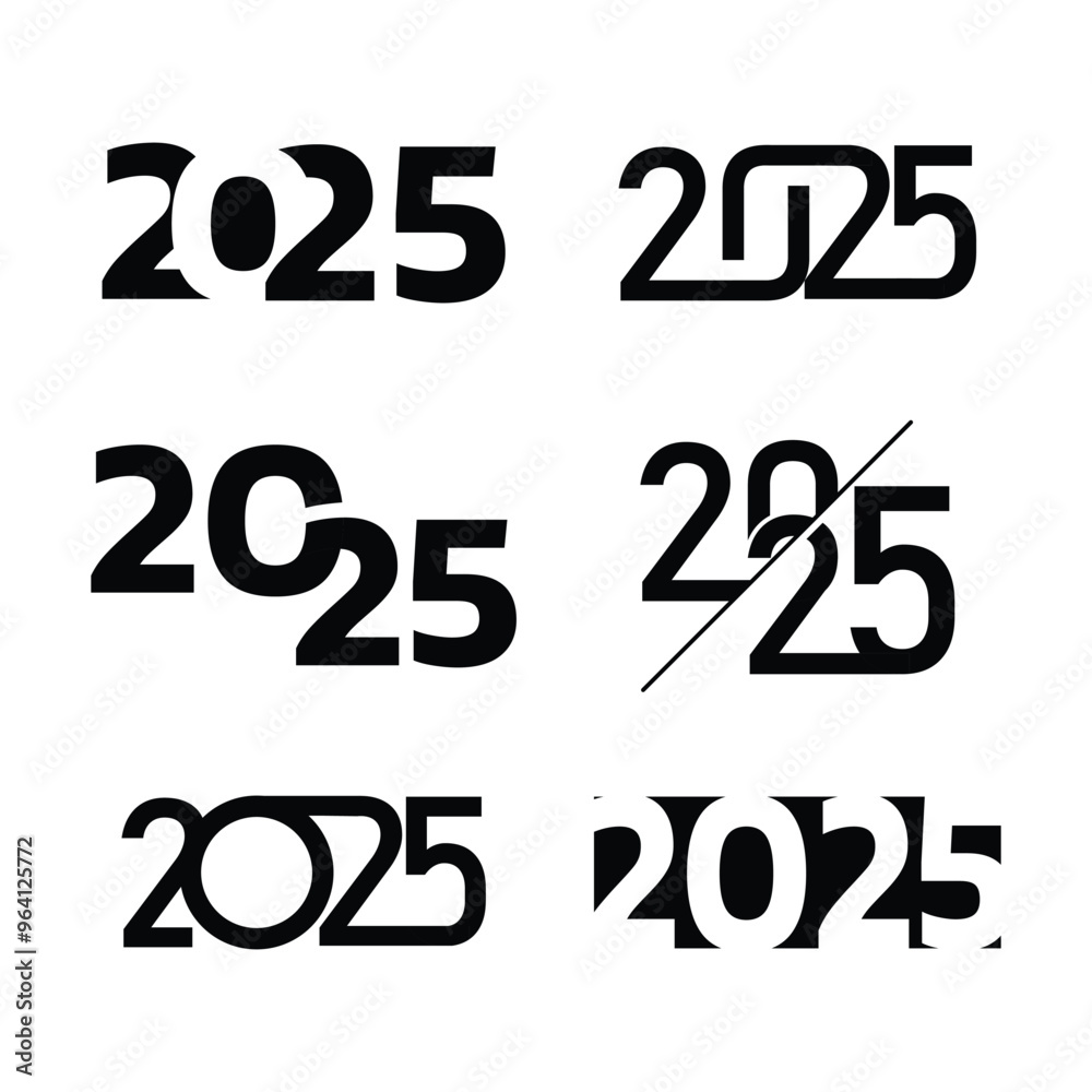 2025 new year decoration, vector illustration 2025 new year decoration, vector illustration