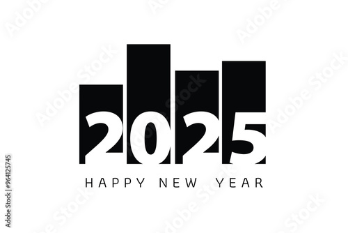 2025 new year decoration, vector illustration