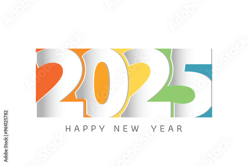 2025 new year decoration, vector illustration