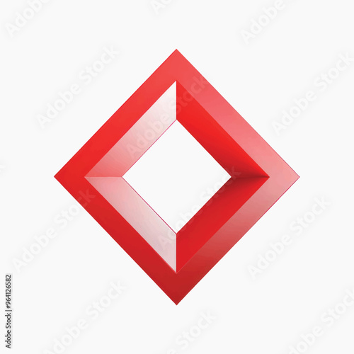 Geometric red diamond shape