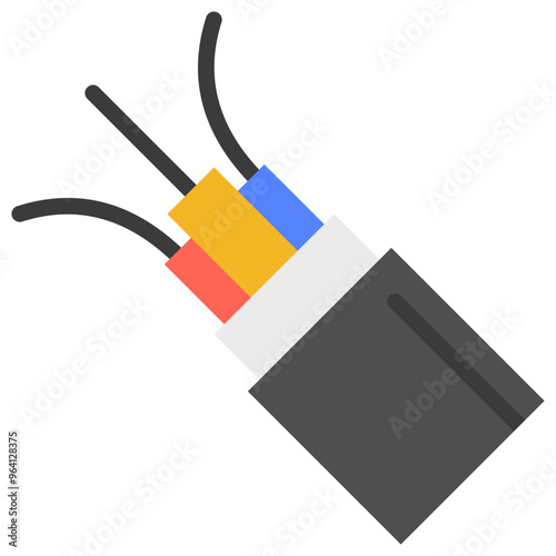 fiber optic flat icon