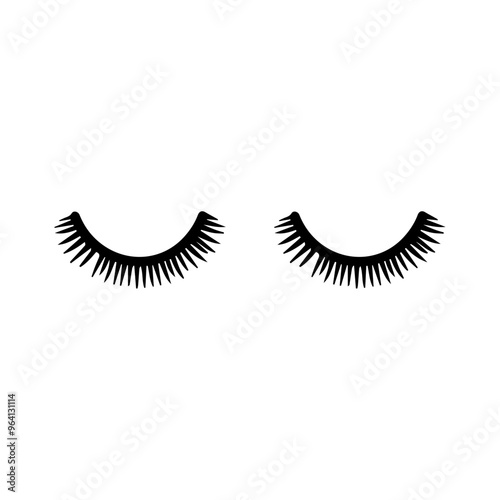  cute cartoon eyelashes vector