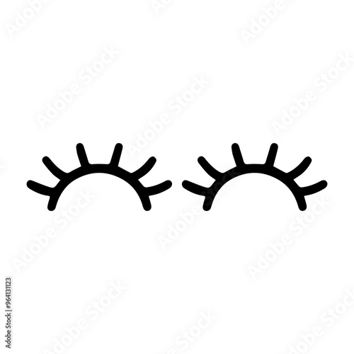  cute cartoon eyelashes vector