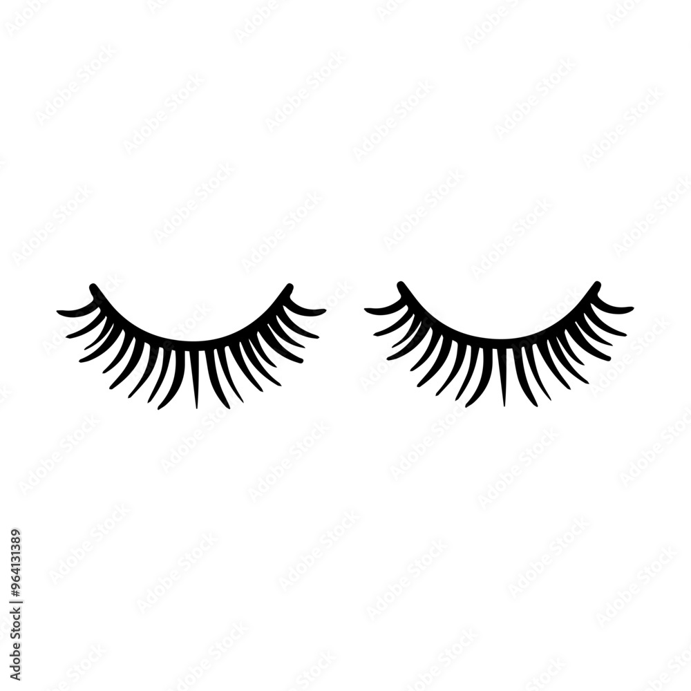 cute cartoon eyelashes vector cute cartoon eyelashes vector