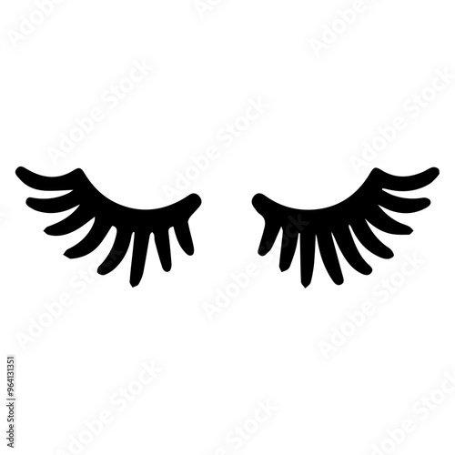  cute cartoon eyelashes vector