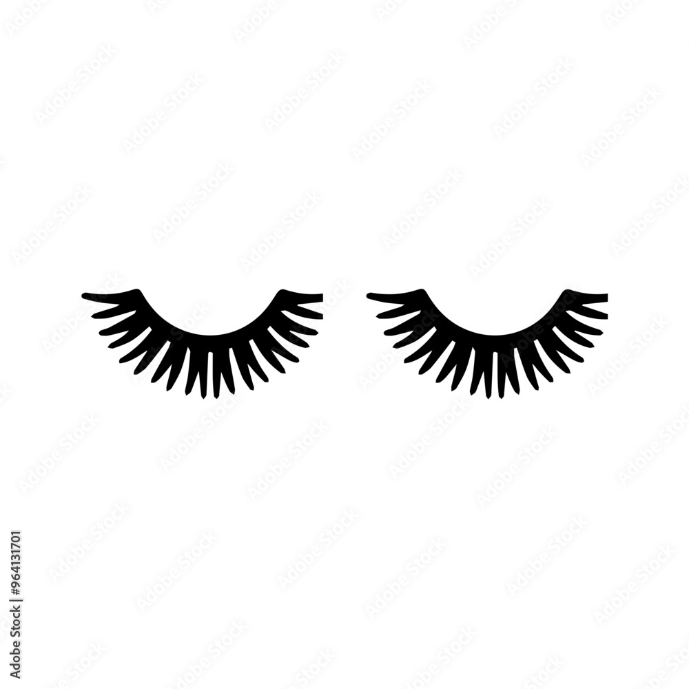 cute cartoon eyelashes vector cute cartoon eyelashes vector