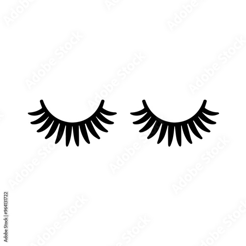  cute cartoon eyelashes vector