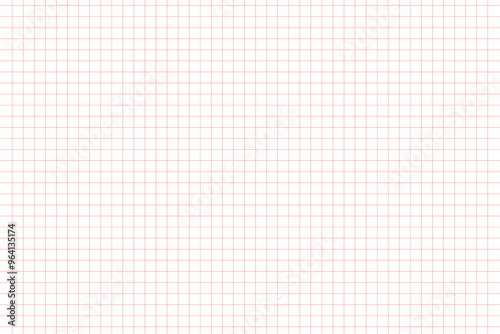 Graph paper. Printable squared grid paper with color horizontal lines. Geometric background for school, textures, notebook, diary. Realistic lined paper blank size reversal A5