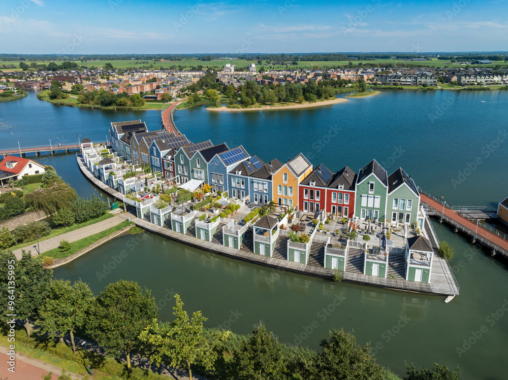 Naklejka premium rainbow houses in the Netherlands