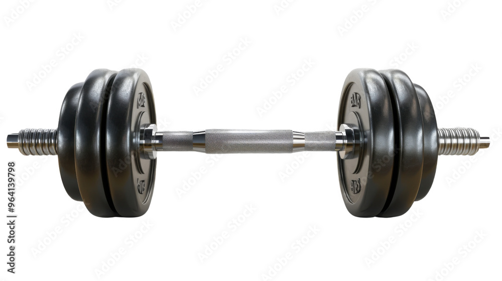 A pair of dumbbells with a silver handle A pair of dumbbells with a silver handle