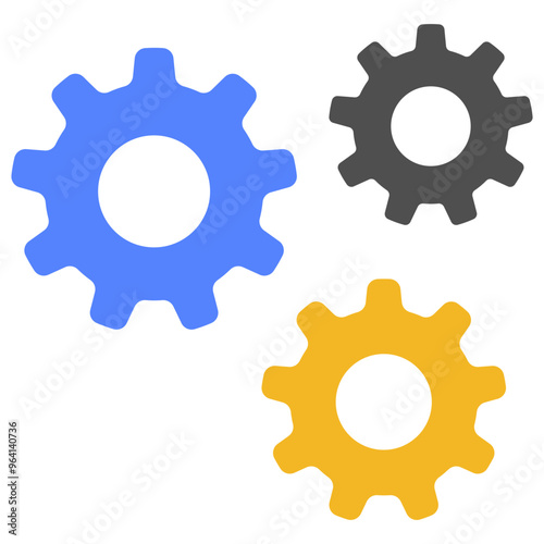 cog flat icon