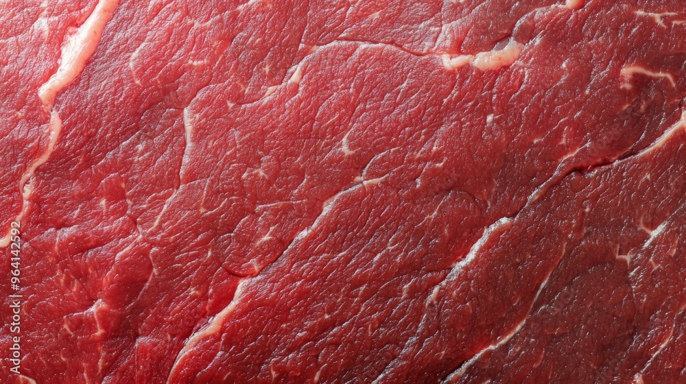 A Detailed CloseUp View of Fresh Raw Red Meat Beef Texture Ideal for Culinary Applications A Detailed CloseUp View of Fresh Raw Red Meat Beef Texture Ideal for Culinary Applications