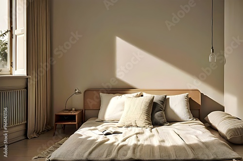 Wallpaper Mural hotel room with bed Torontodigital.ca