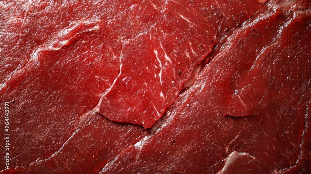 A Detailed CloseUp View of Fresh Raw Red Meat Beef Texture Ideal for Culinary Applications A Detailed CloseUp View of Fresh Raw Red Meat Beef Texture Ideal for Culinary Applications