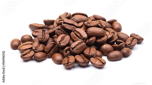 coffee beans isolated on white background for website or background 