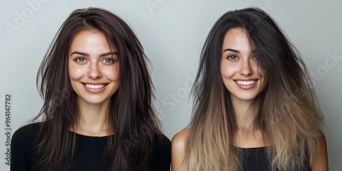 picture of befor and after young girl with new hair style