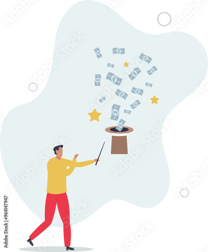 FED or central bank stimulation money, financial or wealth advisor concept.flat design with people.