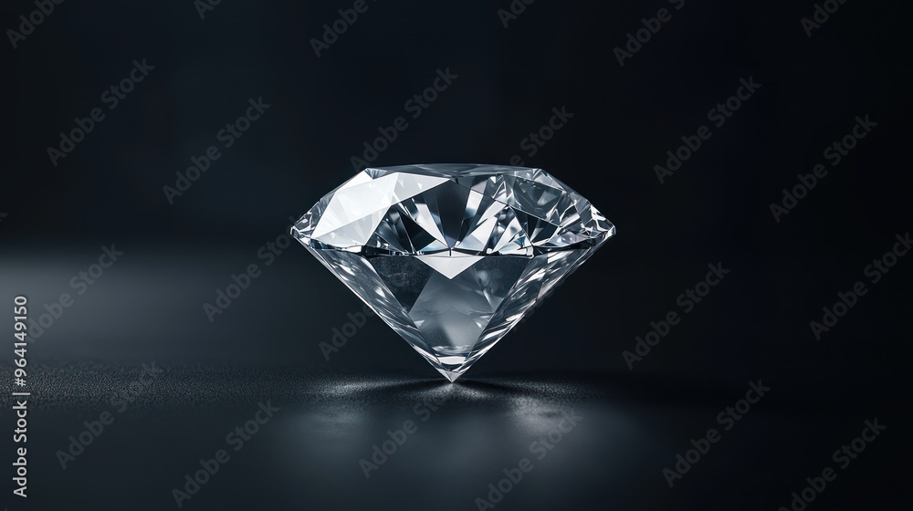 Sparkling Macro Shot of Flawless Diamond Reflecting Light Beams in Studio Setting, Generative Ai Sparkling Macro Shot of Flawless Diamond Reflecting Light Beams in Studio Setting, Generative Ai