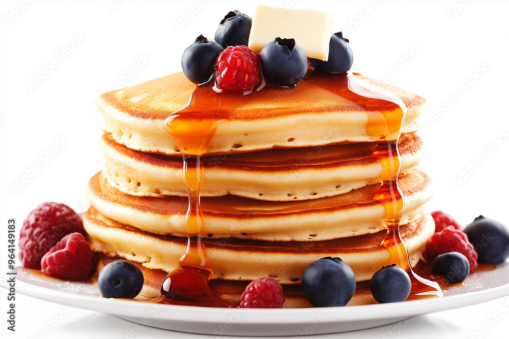 custom made wallpaper toronto digitaldelicious stack of pancakes with berries on a white background