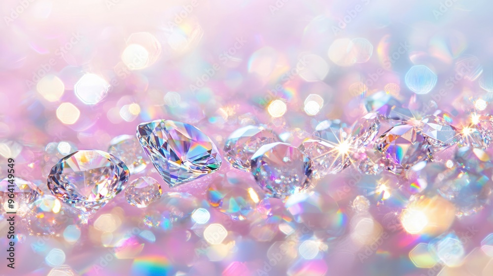 Sparkling Diamond Facets Reflecting Rainbow Light Spectrum - Abstract Prism Effect Luxury Close-Up, Generative Ai Sparkling Diamond Facets Reflecting Rainbow Light Spectrum - Abstract Prism Effect Luxury Close-Up, Generative Ai