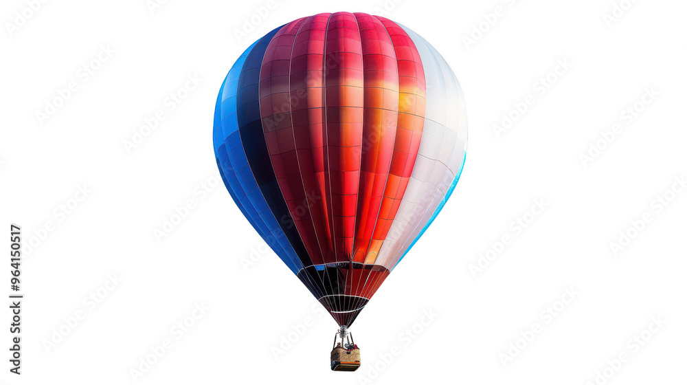 Massive stratospheric balloon ,isolated on a pure white background Massive stratospheric balloon ,isolated on a pure white background