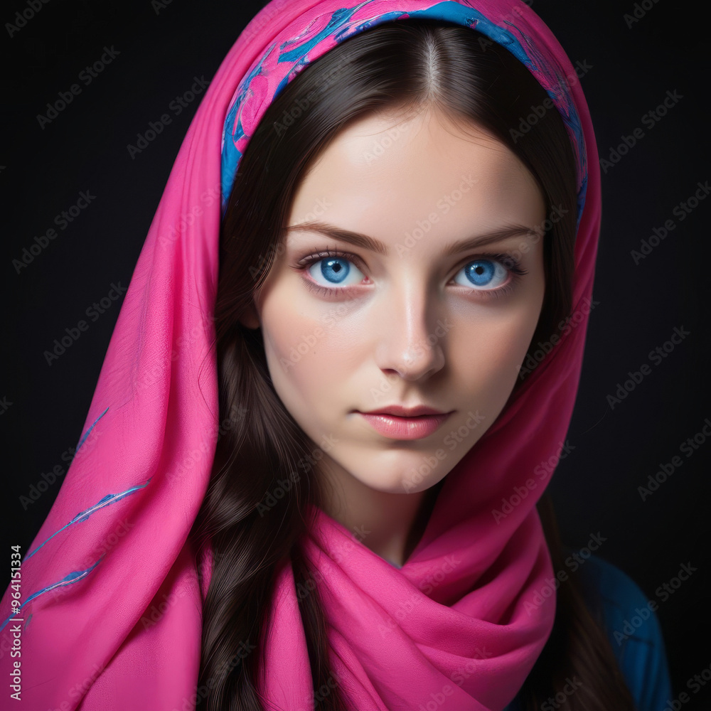 Portrait of a young girl in a hijab. Muslim woman in a headscarf Portrait of a young girl in a hijab. Muslim woman in a headscarf