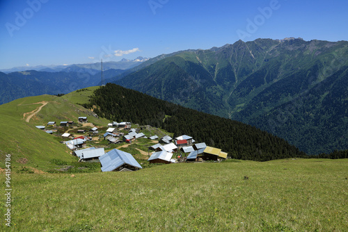 Image of Kaçkar mountain ranges and plateaus in Rize province. photo