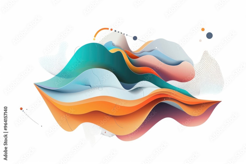 A colorful wave with a white background. The colors are bright and vibrant, creating a sense of energy and movement. The wave appears to be made up of different shades of blue, green, and orange A colorful wave with a white background. The colors are bright and vibrant, creating a sense of energy and movement. The wave appears to be made up of different shades of blue, green, and orange