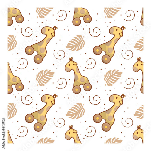 Funny hand drawn yellow duck seamless pattern for fabric, textile, wrapping paper, cover, banner, interior decor. Vector