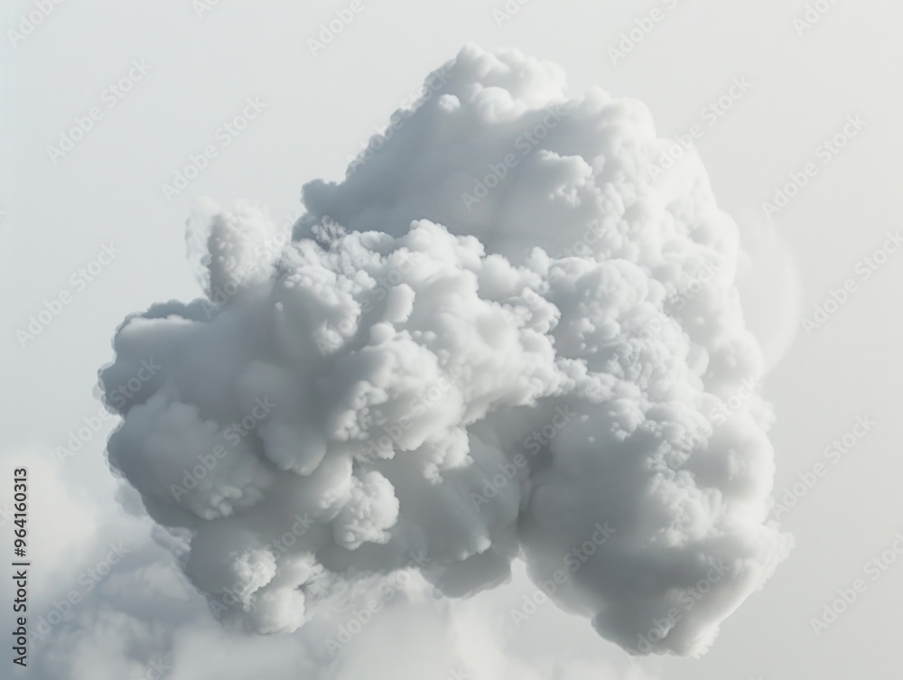 A large white cloud with a lot of smoke coming out of it. The cloud is very big and it looks like it is about to explode A large white cloud with a lot of smoke coming out of it. The cloud is very big and it looks like it is about to explode