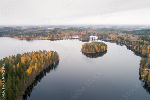 Misty Autumn Morning Over A Lake