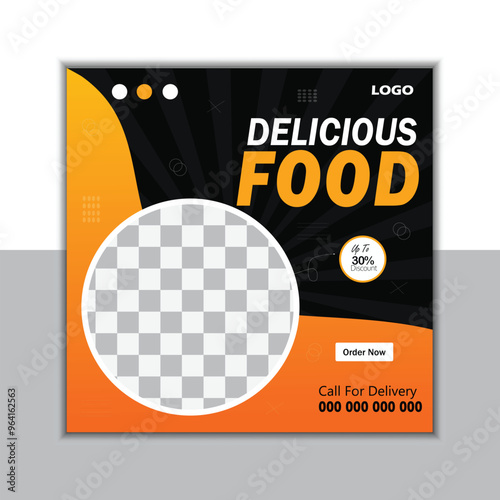 food social media post design 