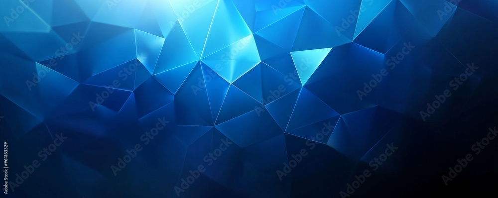 Obraz premium Abstract Blue Geometric Pattern, Digital Art, Polygonal, Abstract Background, Blue, Geometric, Pattern